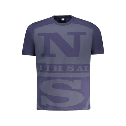 North Sails Blue Cotton Men T-Shirt