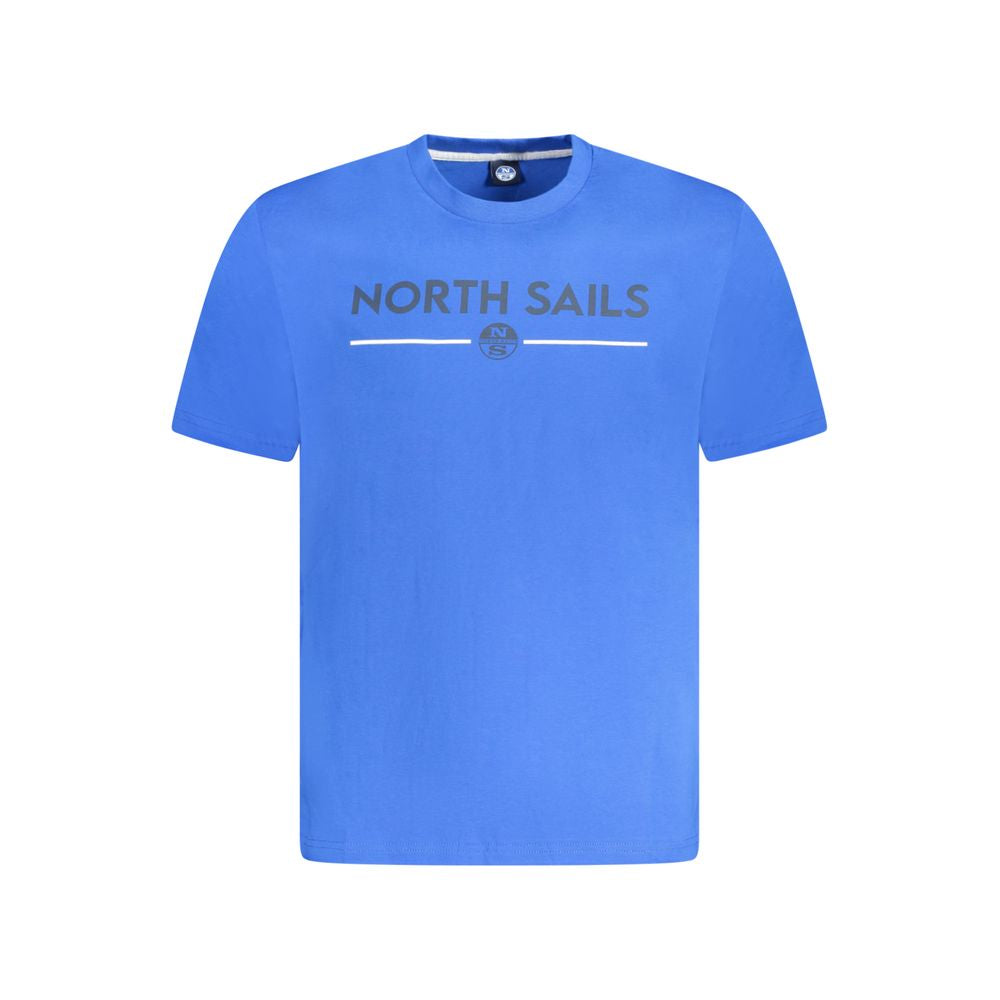 North Sails Blue Cotton Men T-Shirt - S