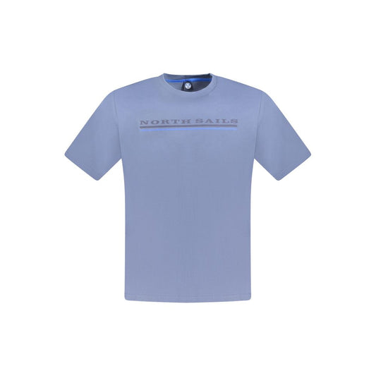 North Sails Blue Cotton Men T-Shirt - S