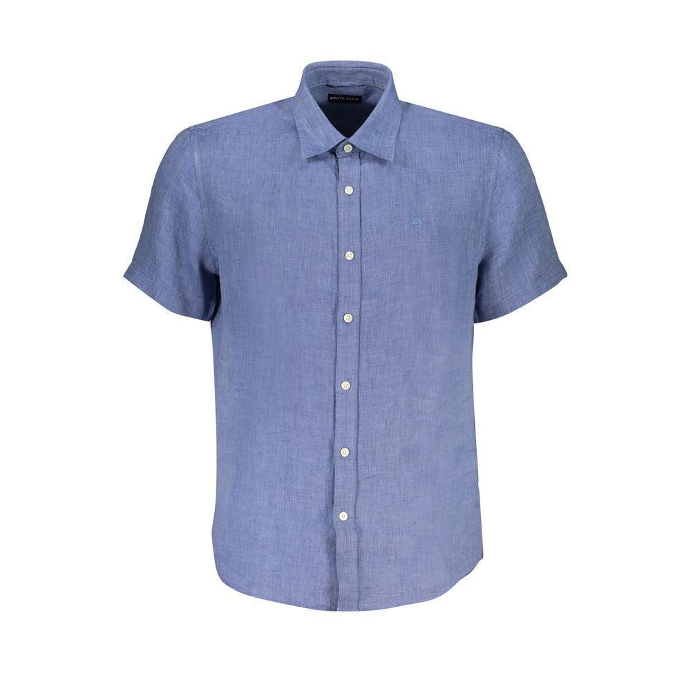 North Sails Blue Linen Shirt - M