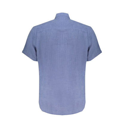 North Sails Blue Linen Shirt - M