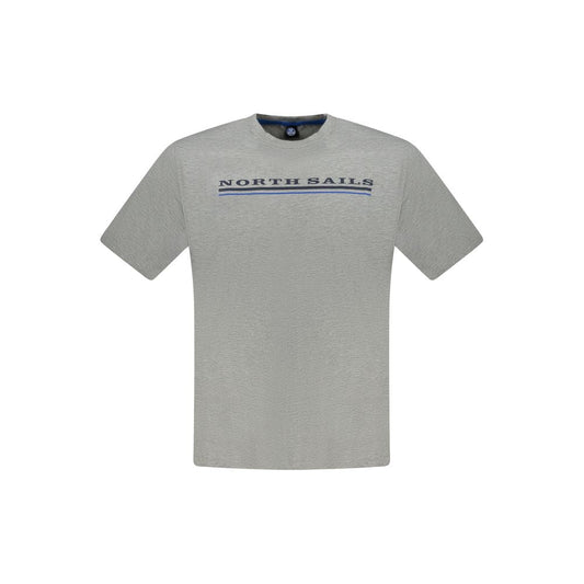 North Sails Gray Cotton Men T-Shirt