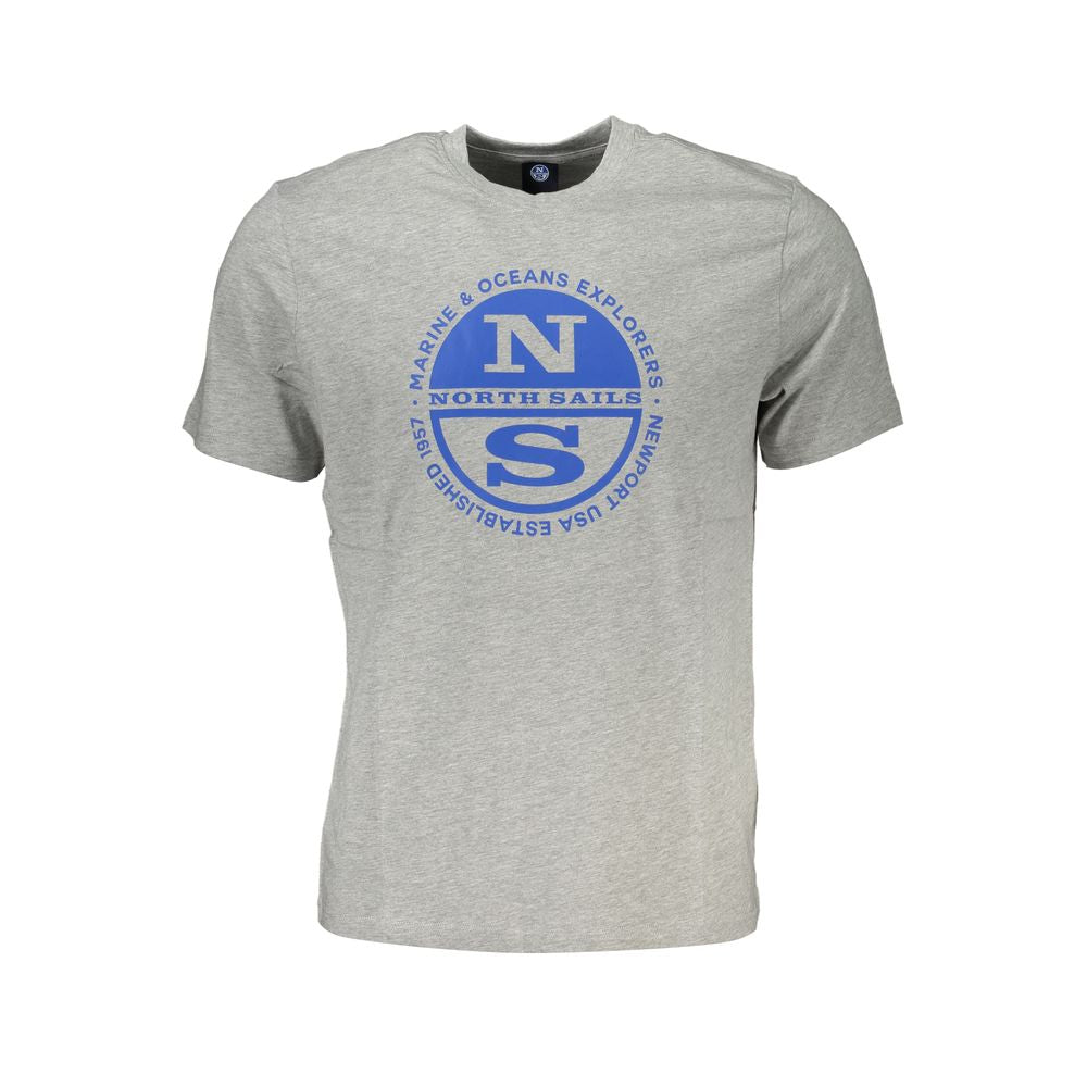 North Sails Gray Cotton T-Shirt - XL