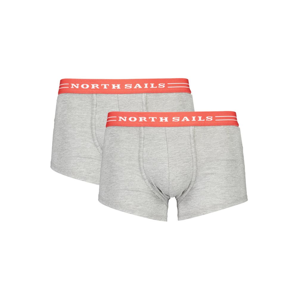 North Sails Gray Cotton Underwear - XXL