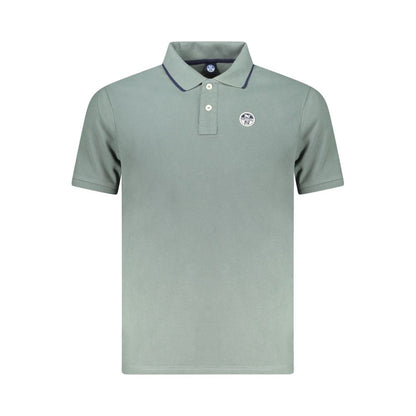 North Sails Green Cotton Men Polo Shirt