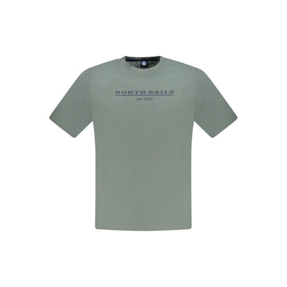 North Sails Green Cotton Men T-Shirt