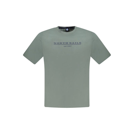 North Sails Green Cotton Men T-Shirt