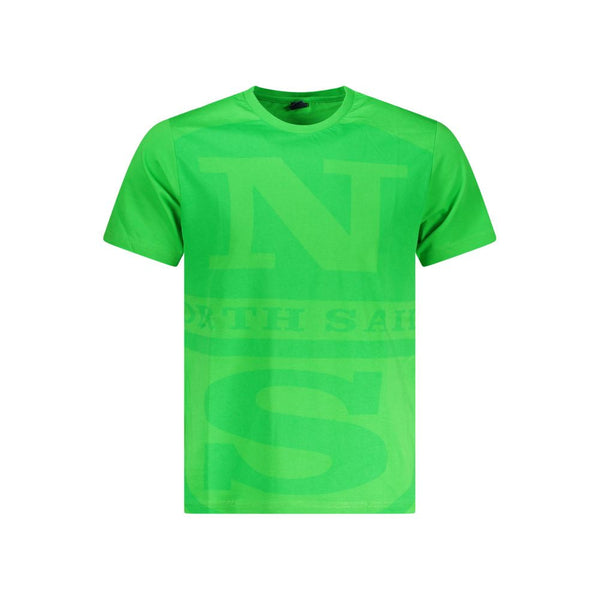 North Sails Green Cotton Men T-Shirt