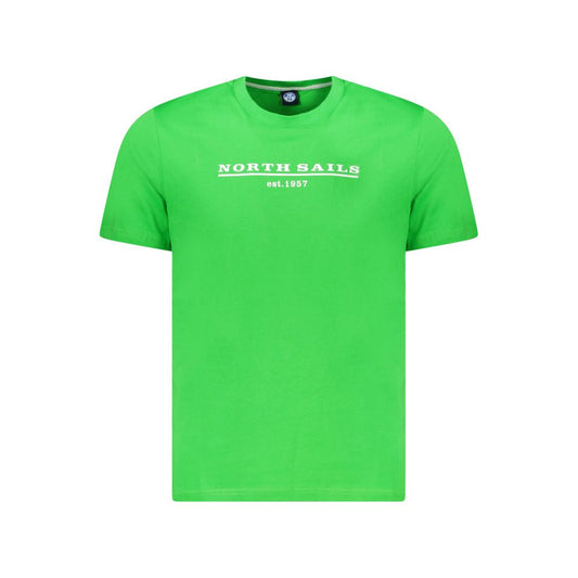 North Sails Green Cotton Men T-Shirt - S