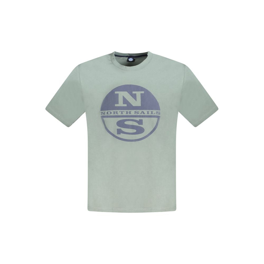 North Sails Green Cotton Men T-Shirt - S