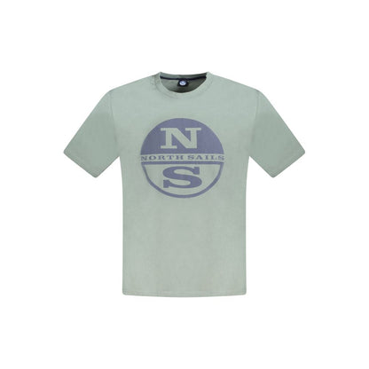 North Sails Green Cotton Men T-Shirt - S