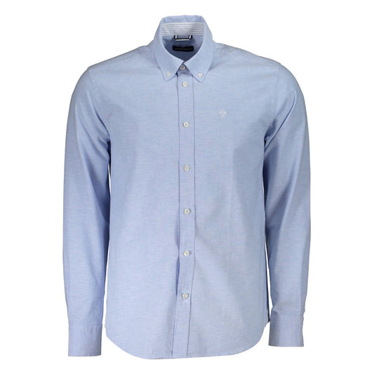 North Sails Light Blue Cotton Men Shirt - M