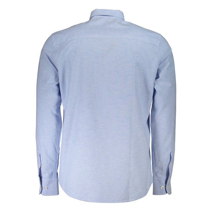 North Sails Light Blue Cotton Men Shirt - M