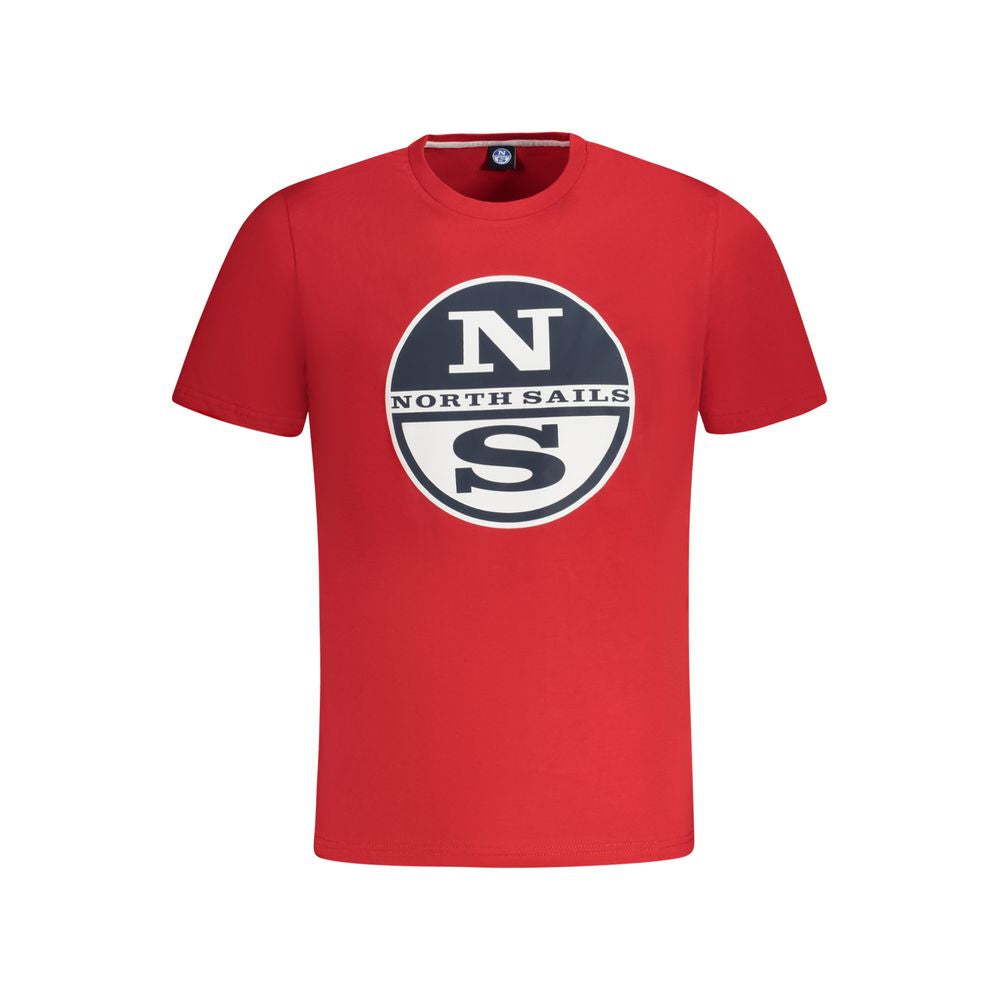 North Sails Red Cotton Men T-Shirt