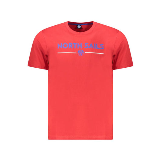 North Sails Red Cotton Men T-Shirt