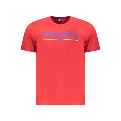 North Sails Red Cotton Men T-Shirt - S