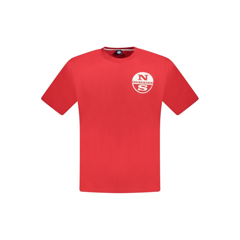 North Sails Red Cotton Men T-Shirt - S