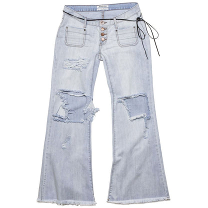 One Teaspoon Light Blue Cotton Women’s Flared Jean