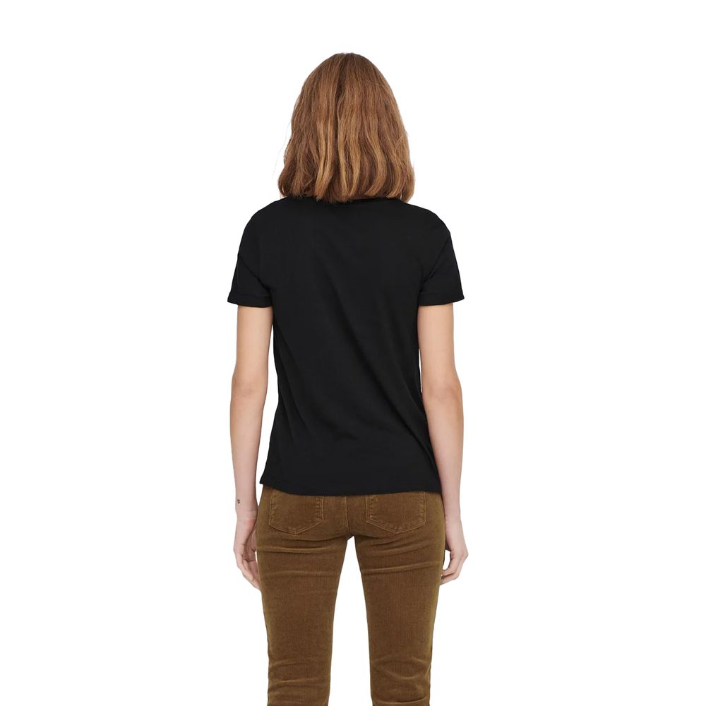 Only Black Cotton Tops & T-Shirt - IT38|XS