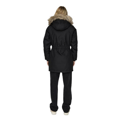 Only Black Polyester Jackets & Coat