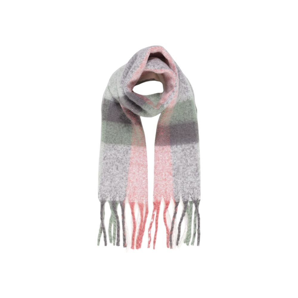 Only Gray Polyester Polyester Scarf - One Size