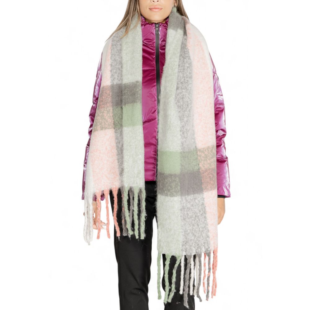 Only Gray Polyester Polyester Scarf - One Size