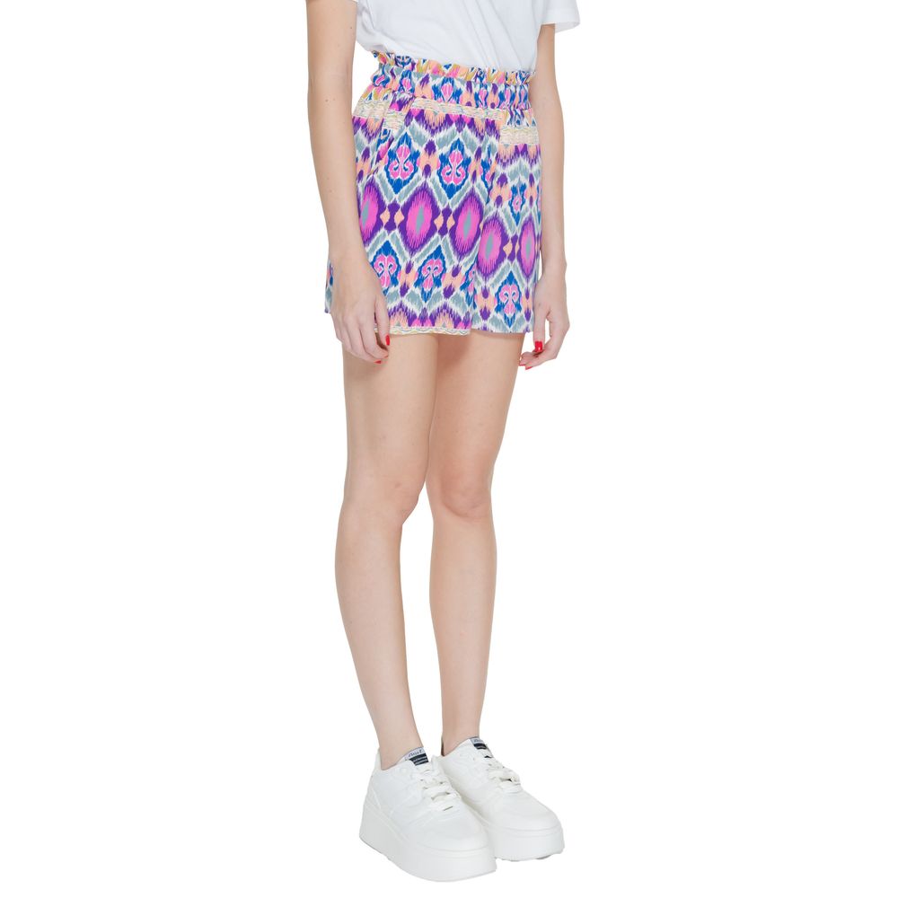 Only Multicolor Polyester Polyester Short