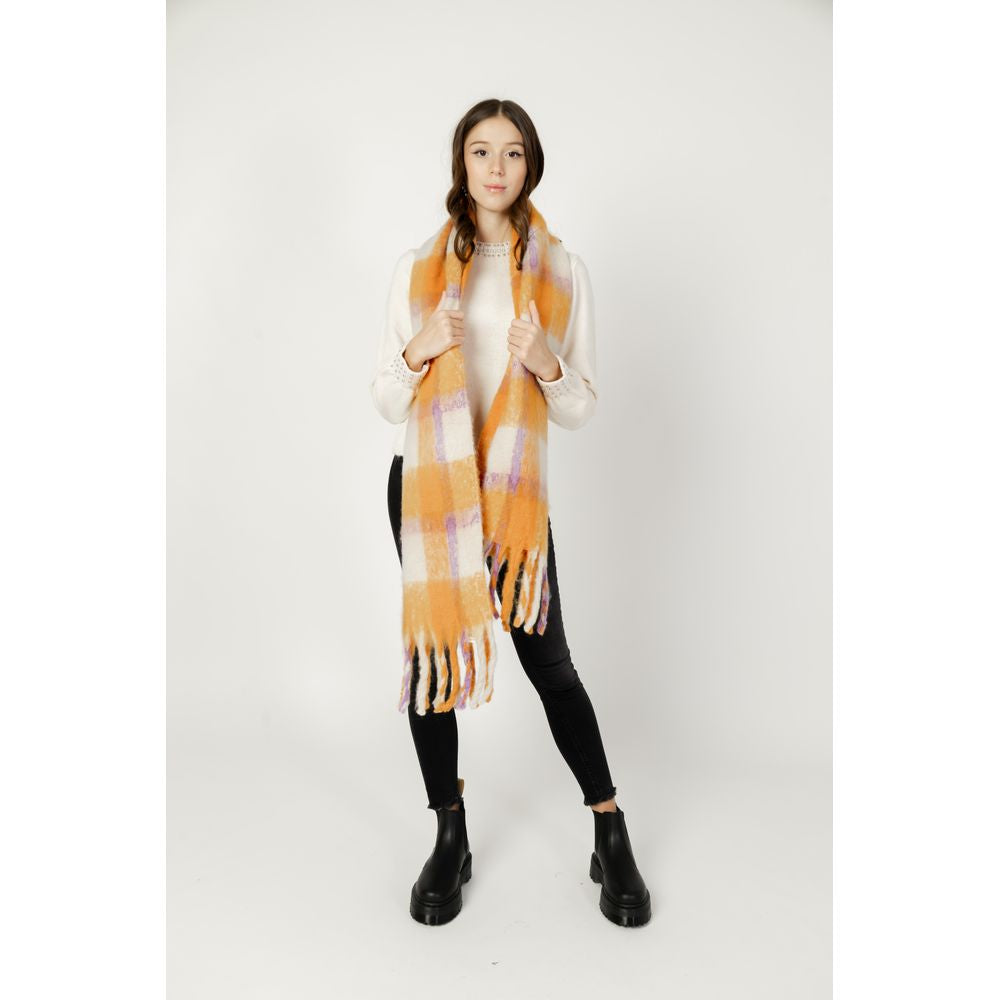 Only Orange Polyester Scarf - One Size