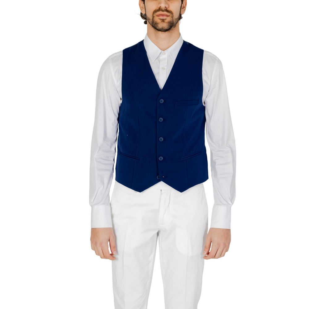 Only & Sons Blue Polyester Vest