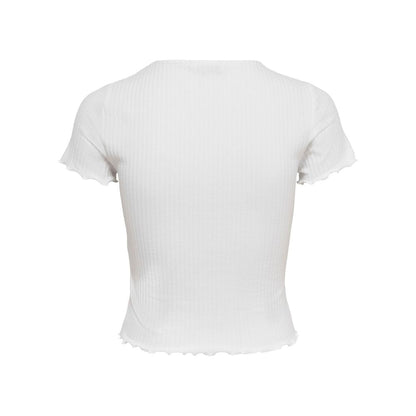 Only White Polyester Tops & T-Shirt