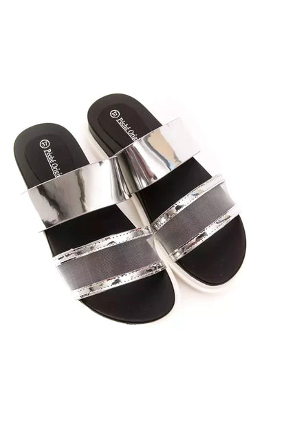 Péché Originel Silver Polyethylene Women Sandal - EU39/US9