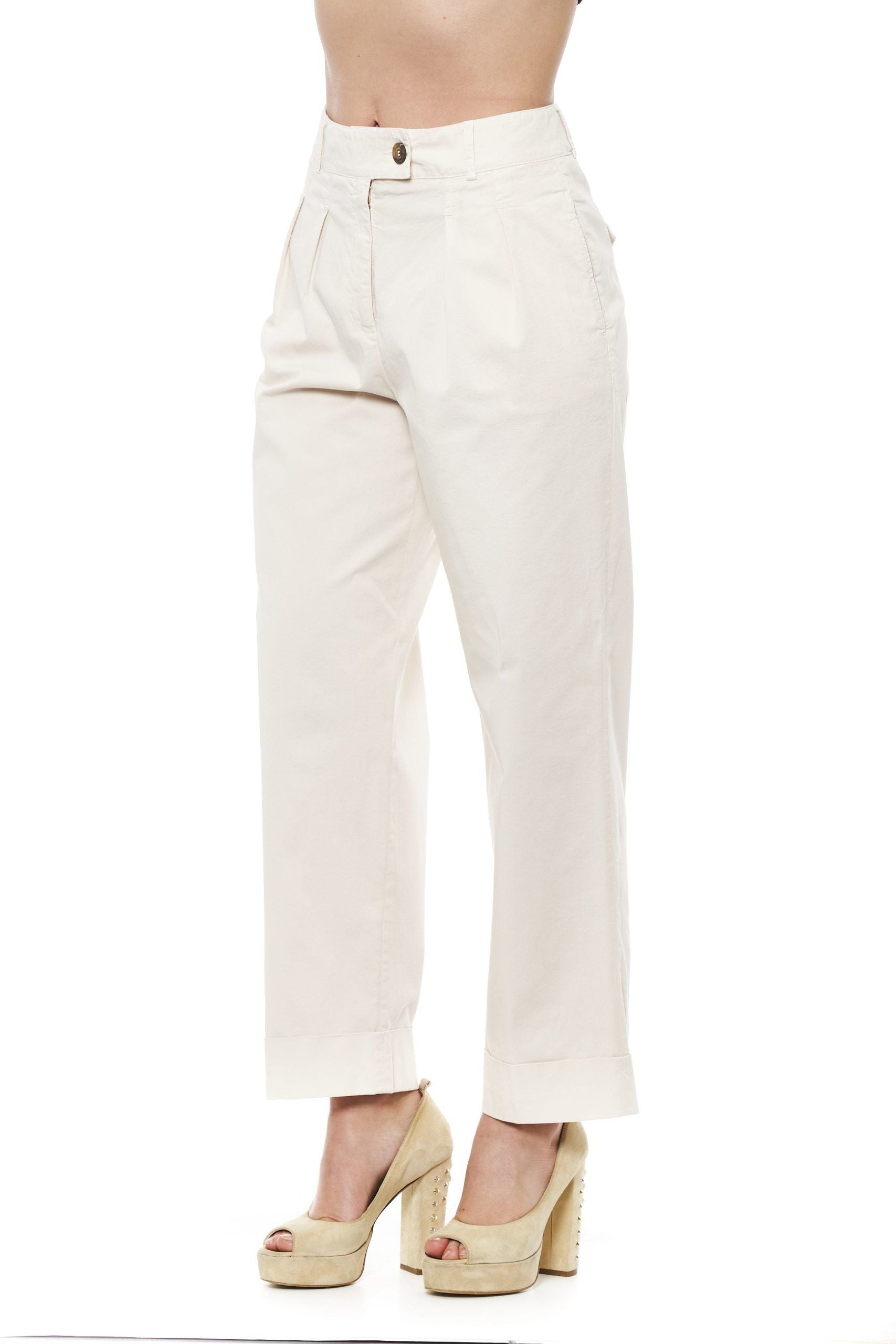 Peserico Beige Wide Palazzo Pants - IT42 | S