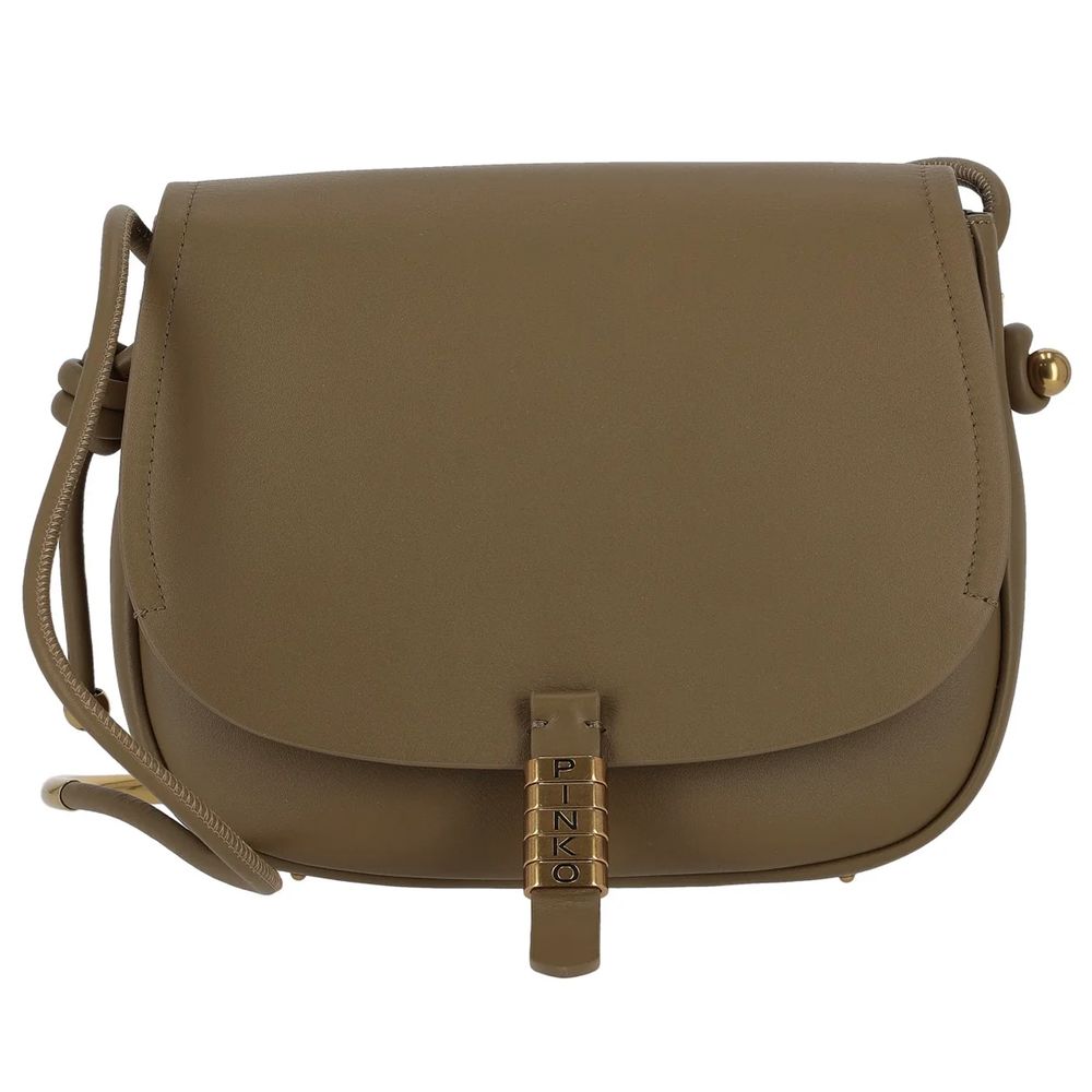 PINKO Green Leather Crossbody Bag