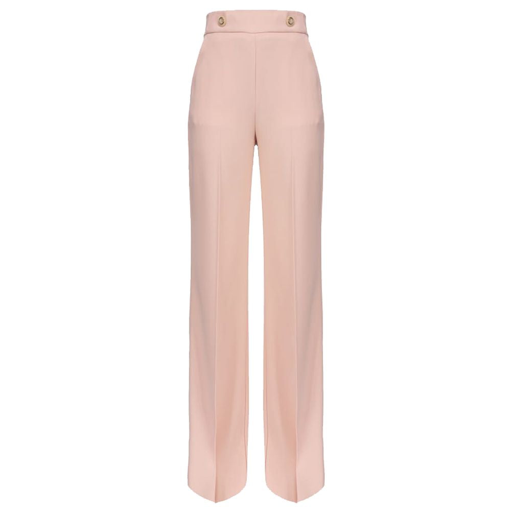 PINKO Pink Polyester Women Pants with Gold Detail