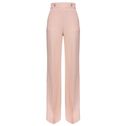 PINKO Pink Polyester Women Pants with Gold Detail