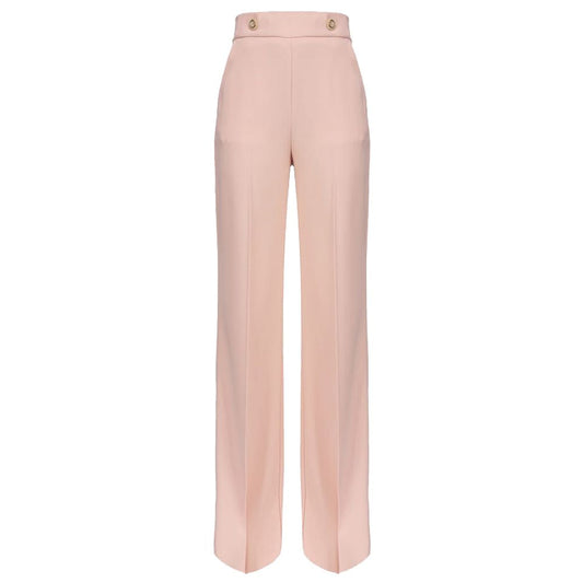 PINKO Pink Polyester Women Pants with Gold Detail