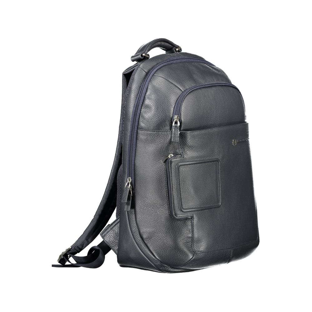 Piquadro Blue Leather Men Backpack