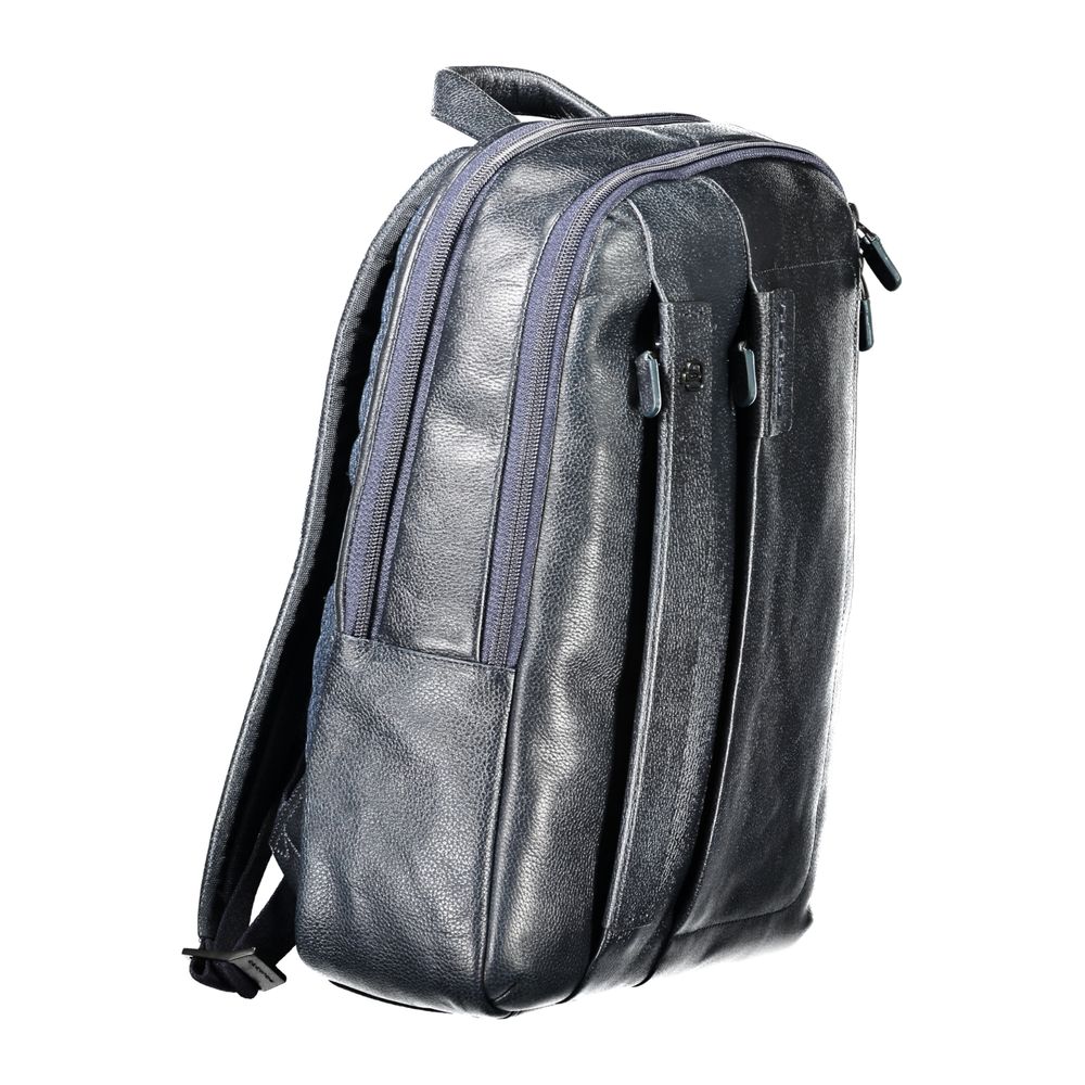 Piquadro Blue Leather Men Backpack