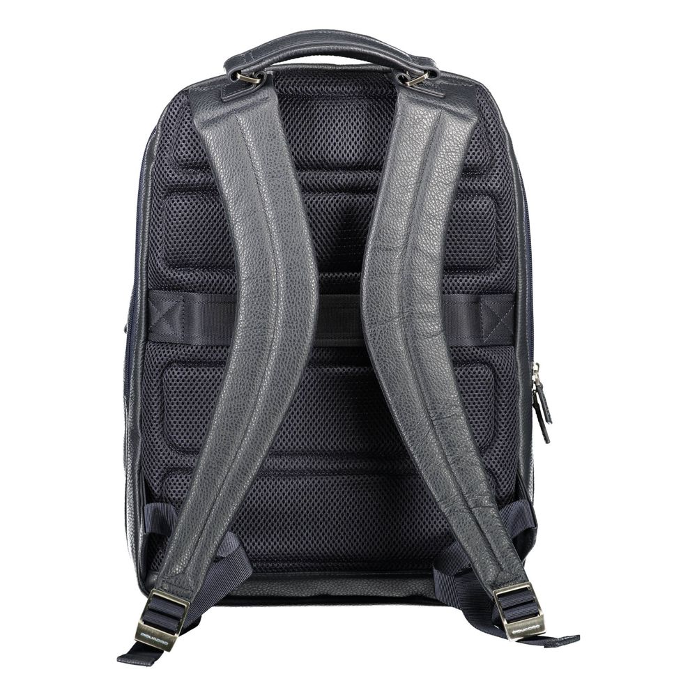 Piquadro Blue Leather Men Backpack