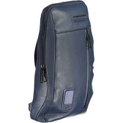 Piquadro Blue Leather Men Shoulder Bag