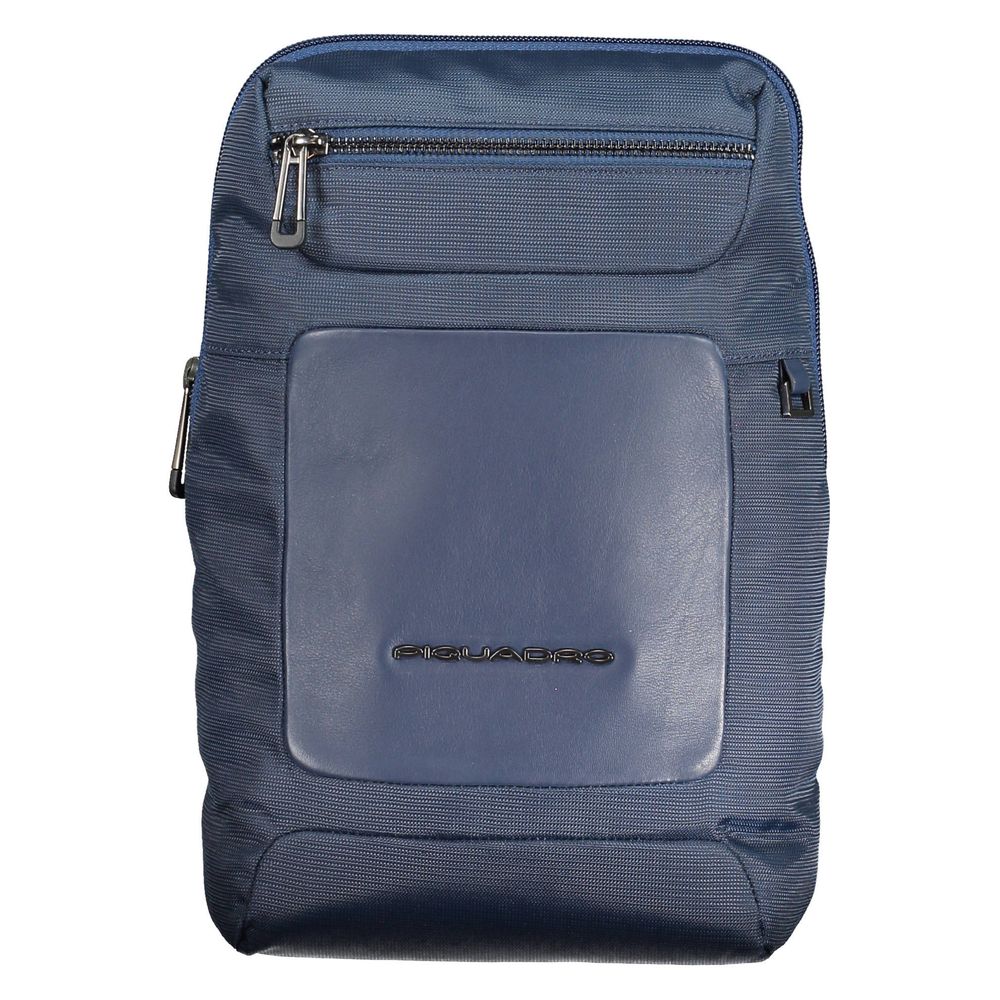 Piquadro Blue Recycled Men Shoulder Bag