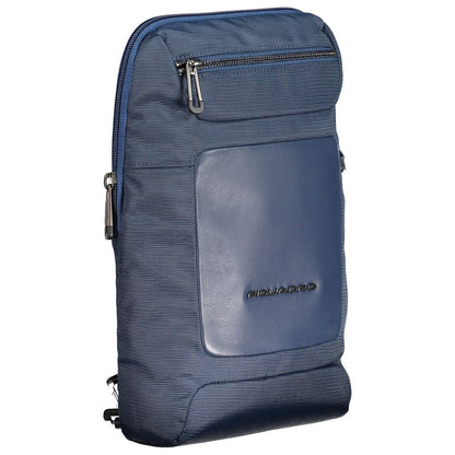 Piquadro Blue Recycled Men Shoulder Bag