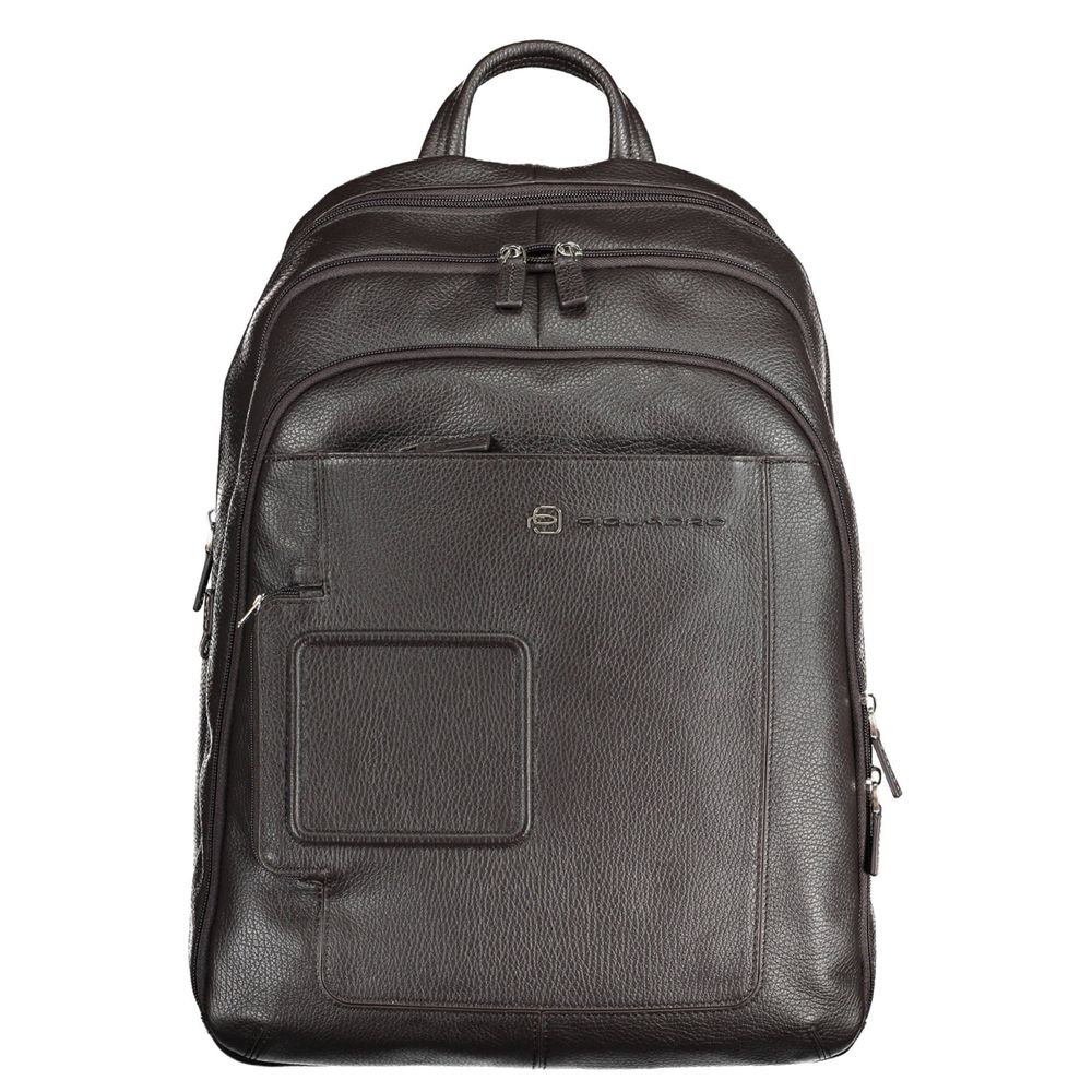 Piquadro Brown Leather Men Backpack