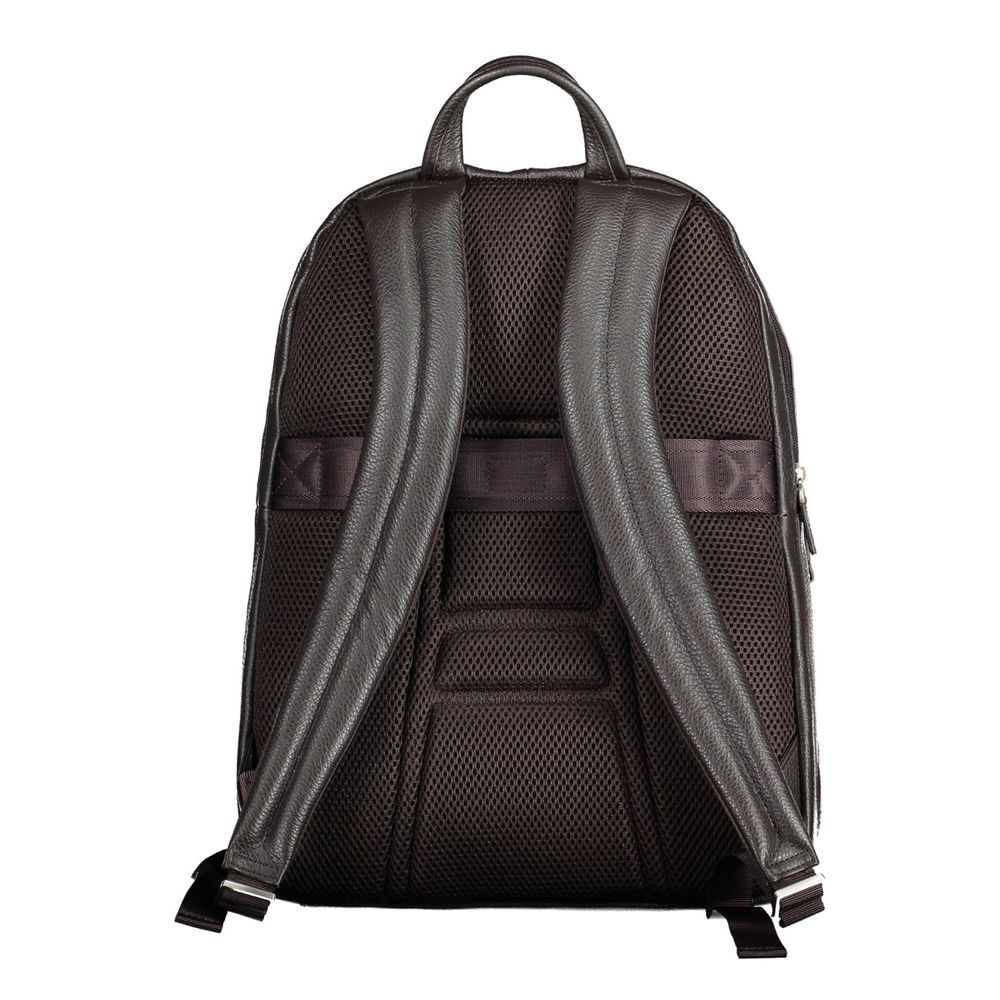 Piquadro Brown Leather Men Backpack