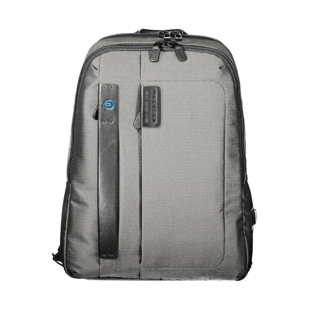 Piquadro Gray Polyester Men Backpack