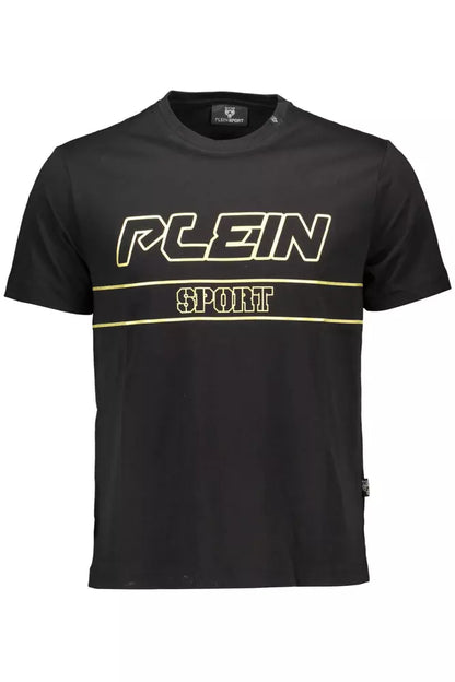 Plein Sport Black Cotton Men T-Shirt - M