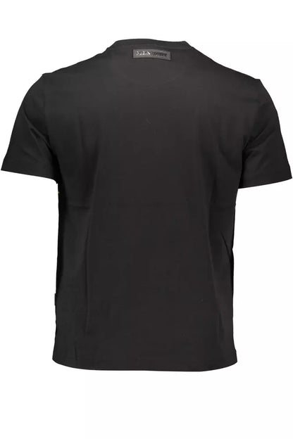 Plein Sport Black Cotton Men T-Shirt - M