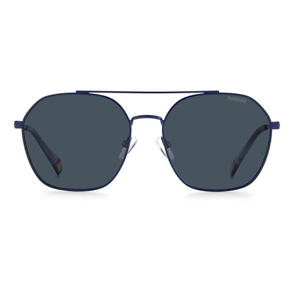 Polaroid Blue Stainless Steel Sunglasses