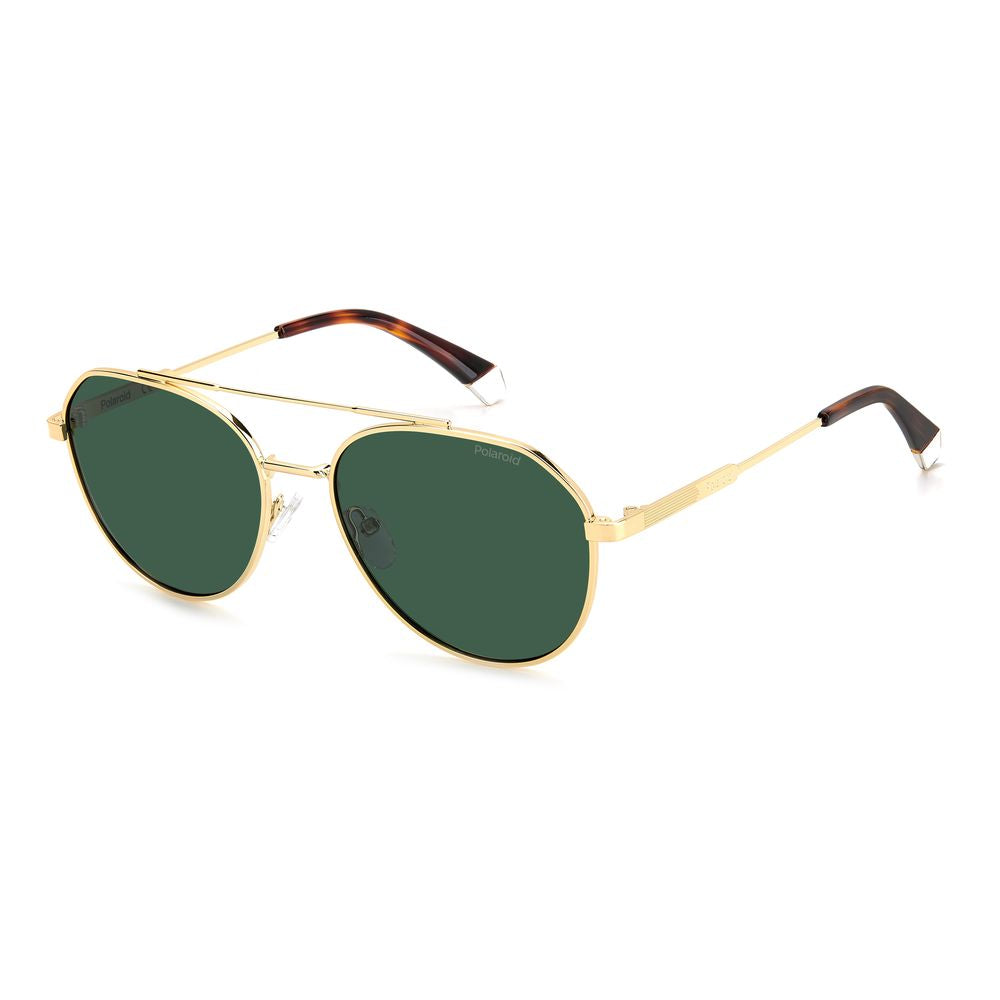 Polaroid Gold Stainless Steel Sunglasses