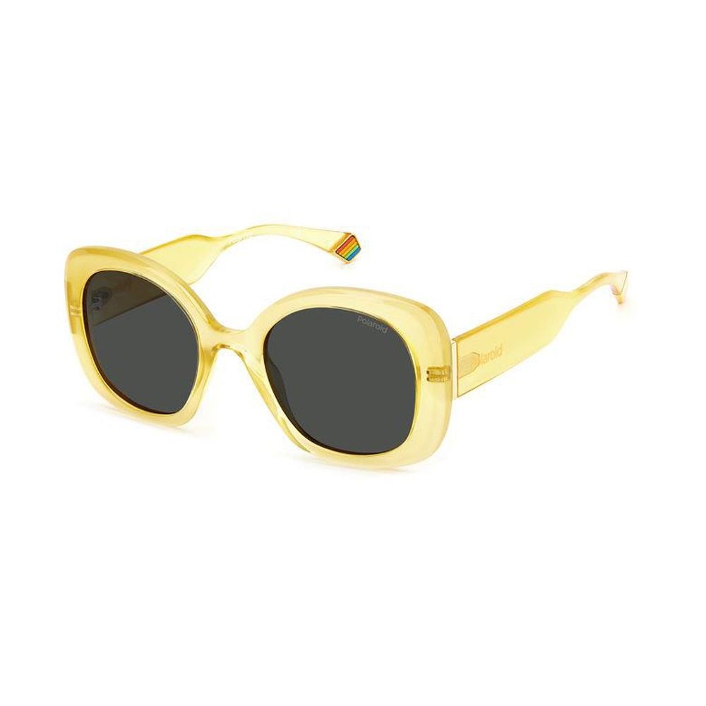 Polaroid Yellow Metal Sunglasses